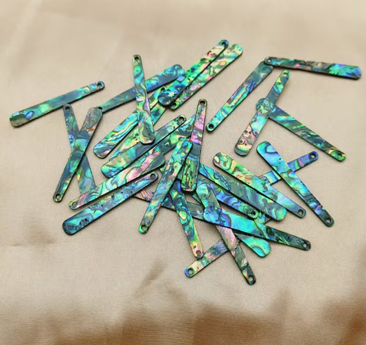 6*40mm Double Sided Acrylic Abalone Teardrop