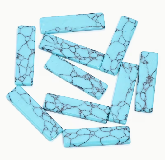 25*7mm Turquoise Stone Strip - See Color Options