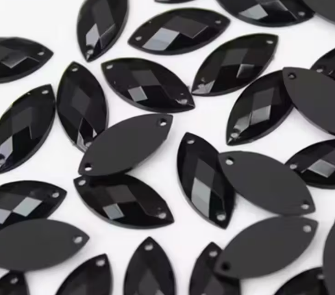 7*15mm Resin Navette, Sew On