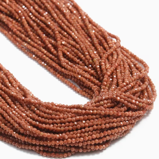 Natural Semi-precious Beads, Gold Stone - See Size options