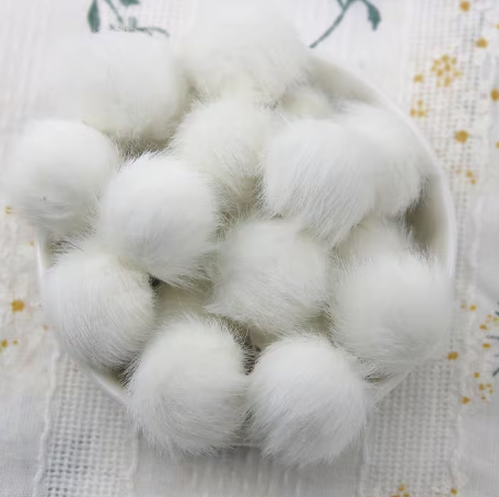 Fluffy Faux-fur Hanging Balls - See Color Options