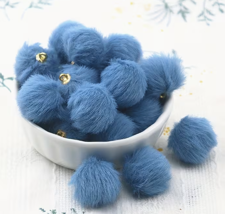 Fluffy Faux-fur Hanging Balls - See Color Options