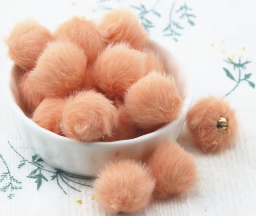 Fluffy Faux-fur Hanging Balls - See Color Options