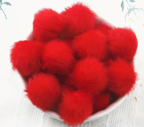 Fluffy Faux-fur Hanging Balls - See Color Options