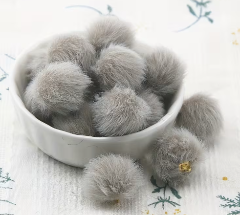Fluffy Faux-fur Hanging Balls - See Color Options