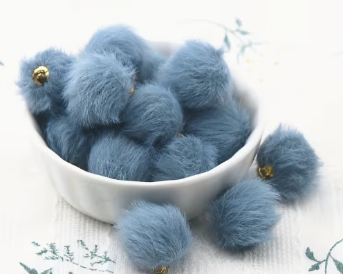 Fluffy Faux-fur Hanging Balls - See Color Options