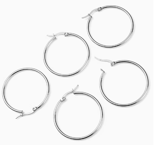 30mm Stainless Steel Hoop - See Color Options