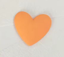 32*36 Resin Solid Color Heart, Matte - See Color Options