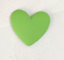 32*36 Resin Solid Color Heart, Matte - See Color Options