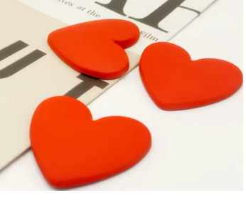 32*36 Resin Solid Color Heart, Matte - See Color Options
