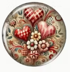 20mm Glass Heart, Glue-on - See Color Options