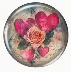 20mm Glass Heart, Glue-on - See Color Options