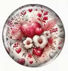 20mm Glass Heart, Glue-on - See Color Options