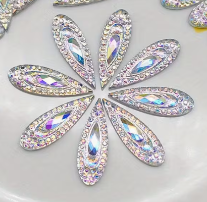 20*6mm AB Peacock Teardrop - See Color Options