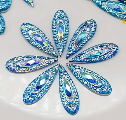 20*6mm AB Peacock Teardrop - See Color Options