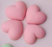20mm Macaroon Resin Hearts - See Color Options
