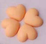 20mm Macaroon Resin Hearts - See Color Options