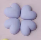 20mm Macaroon Resin Hearts - See Color Options