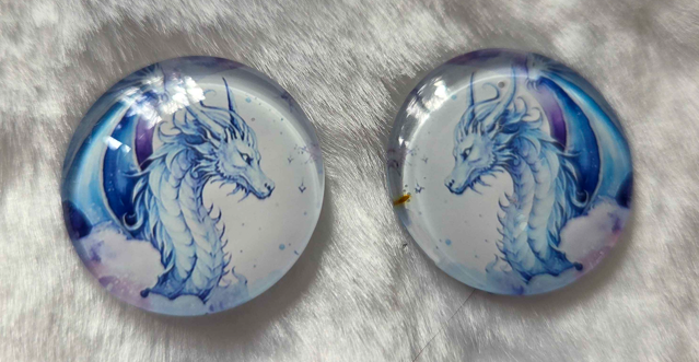 25mm Cosmic Animal Cabochon, Glass, Glue-on - See Color Options
