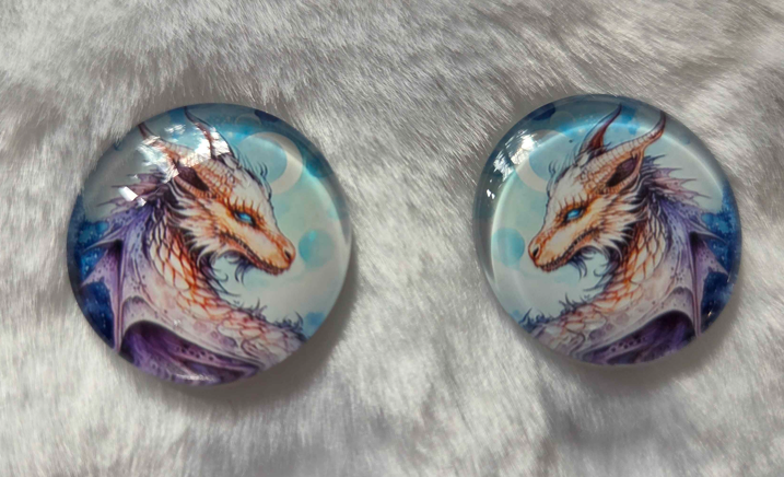 25mm Cosmic Animal Cabochon, Glass, Glue-on - See Color Options