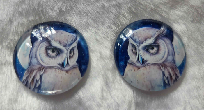 25mm Cosmic Animal Cabochon, Glass, Glue-on - See Color Options
