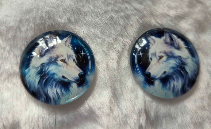 25mm Cosmic Animal Cabochon, Glass, Glue-on - See Color Options