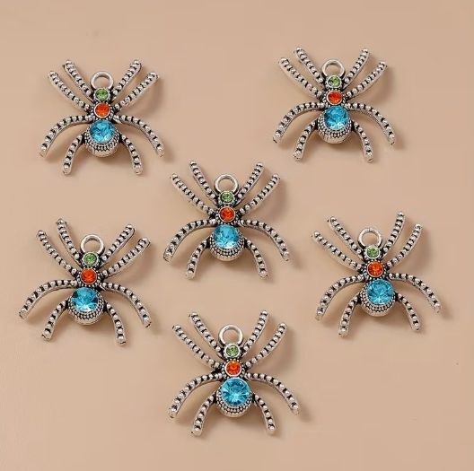 22mm Gem Spider Charm