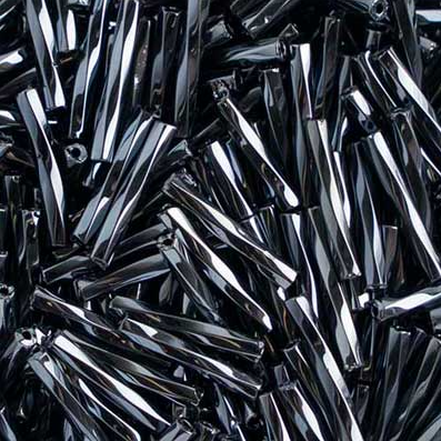 #6 Czech Twisted Bugles - Metallic Gunmetal