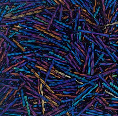 25mm Czech Twisted Bugles - Opaque Navy Iris