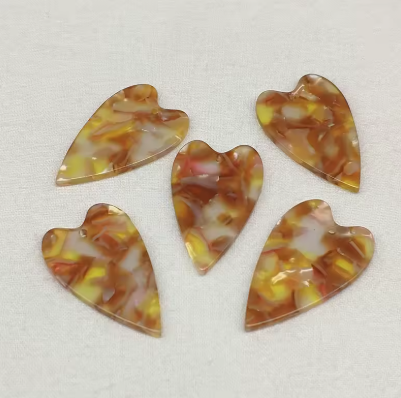 23*39mm Acrylic Hearts - See Color Options