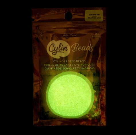 11/0 Cylin Bead, 25g Bag, Glow in Dark AB - Yellow