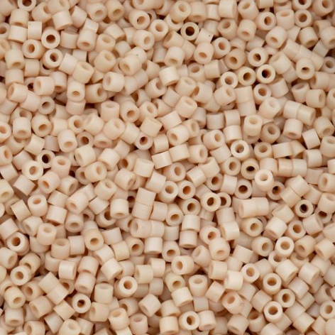 11/0 Cylin Bead, 25g Bag, Matte Macaron - Oat Milk