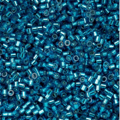 11/0 Cylin Bead, 25g Bag, Capri Blue S/L