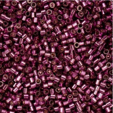 11/0 Cylin Bead, 25g Bag, Raspberry S/L