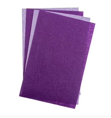 GoodFelt Beading Foundation, 1.5mm, 5x8in, 4pcs - Purple and Light Purple
