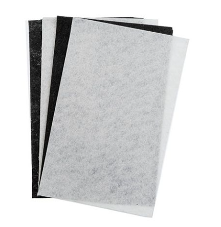 GoodFelt Beading Foundation, 1.5mm, 5x8in, 4pcs - Black and White