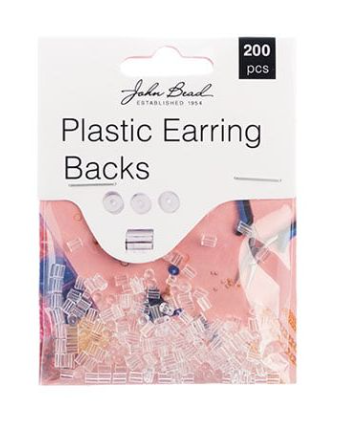 Must Have Findings - Plastic Earring Backs Clear 200pcs