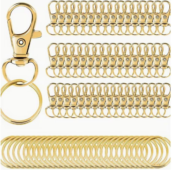 25mm Keyring with Rotating Dog Clasp - See Color Options