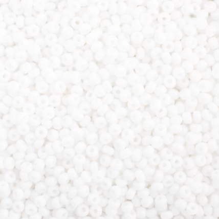 11/0 Preciosa Seed Beads Natural Opaque White