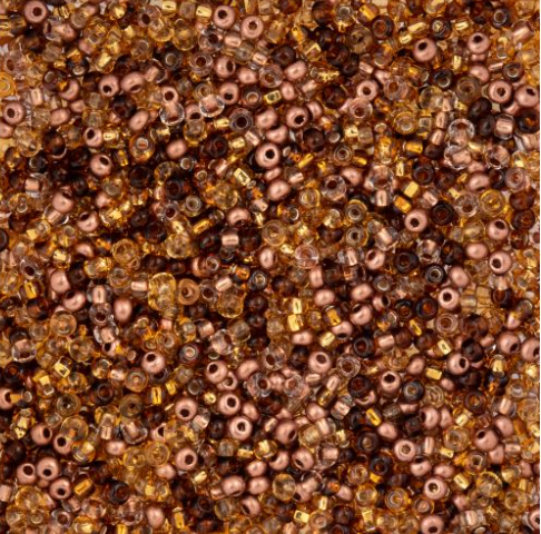10/0 Preciosa Seed Beads Copper Mix