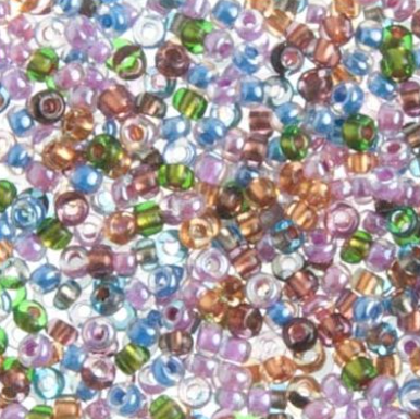 10/0 Preciosa Seed Beads, Transparent Iris Multi
