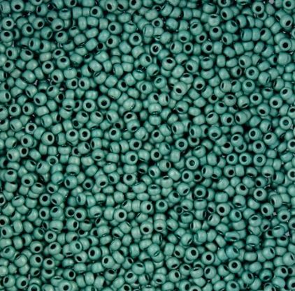 10/0 Preciosa Seed Beads, Metallic Mint Green Matt Terra Color
