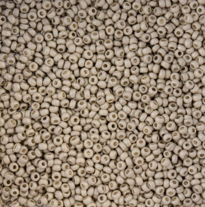 10/0 Preciosa Seed Beads, Metallic Silver Matt Terra Color