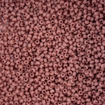 10/0 Preciosa Seed Beads, Opaque Pink Solgel