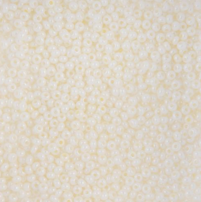 10/0 Preciosa Seed Beads, Opaque Cream