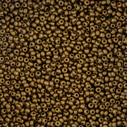 10/0 Preciosa Seed Beads, Gold Matt