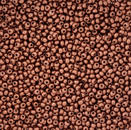 10/0 Preciosa Seed Beads Metallic Copper Matt