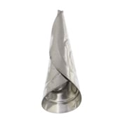 45mm Aluminum Pow Wow Tulip Pattern Cones Embossed