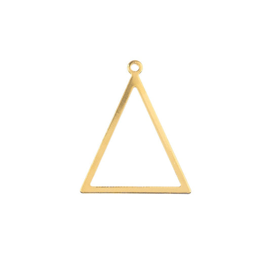 Beadwork Findings Pendant, Triangle 27.5x34.5mm - See Color Options