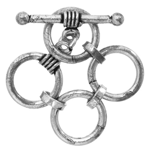 Toggle 2in w/Extender, Round - LF/NF - Antique Silver